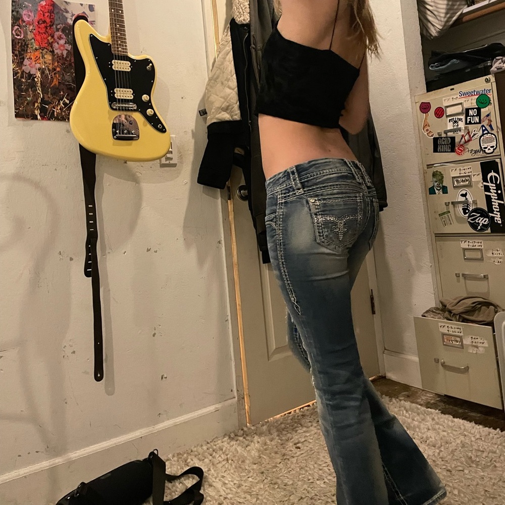 Rock Revival Bootcut Jeans Patchwork - image 4